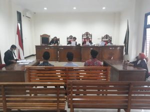 Sidang di pengadilan Tipikor Bengkulu.